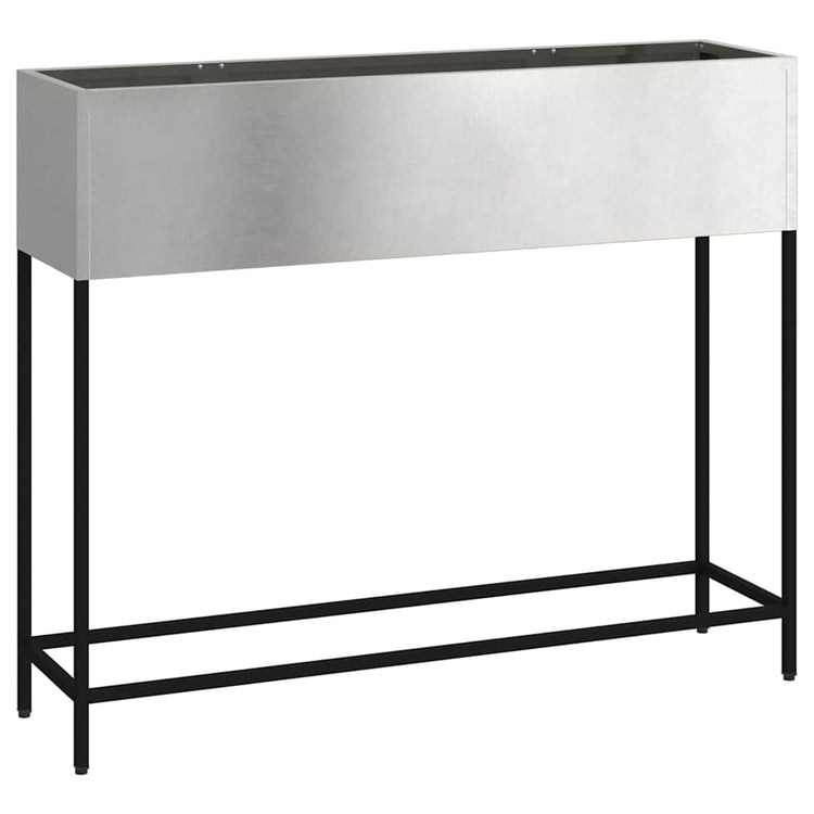 Vidaxl erhöhter Gartenpflanzer Silber 100 x 26 x 82 cm Edelstahl