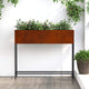 Vidaxl erhöhter Gartenpflanzer rostig 100 x 26 x 82 cm Cortenstahl