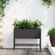 Vidaxx erhöhter Gartenpflanzer schwarz 60 x 26 x 45 cm Stahl