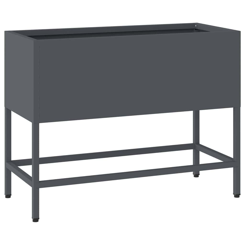 Vidaxl erhöhter Gartenpflanzer Anthrazit 60 x 26 x 45 cm Stahl