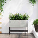 Vidaxl erhöhter Gartenpflanzer Silber 60 x 26 x 45 cm Edelstahl