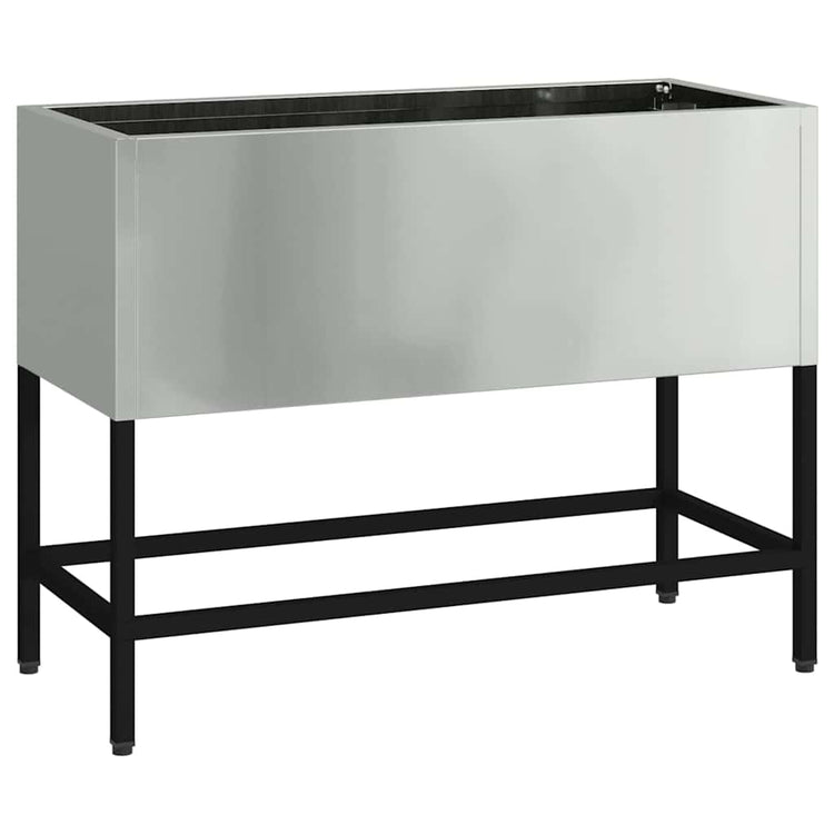 Vidaxxl erhöhter Gartenpflanzer Silber 60 x 26 x 45 cm