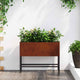 Vidaxl erhöhter Gartenpflanzer rostig 60 x 26 x 45 cm Cortenstahl