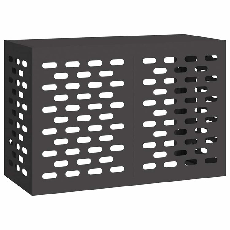 VidaXL Klimaanlagenabdeckung schwarz 90 x 40 x 60 cm Stahl
