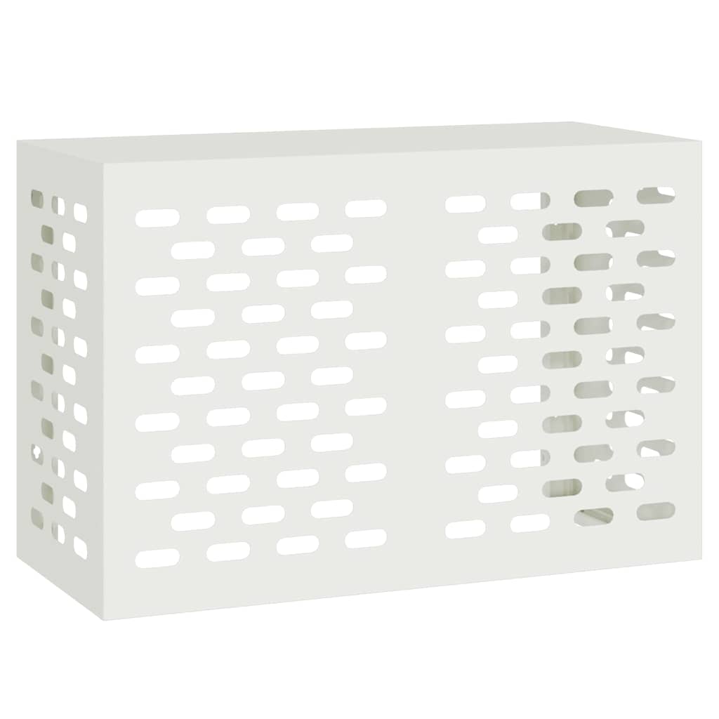 VidaXL Klimaanlagenabdeckung weiß 90 x 40 x 60 cm Stahl