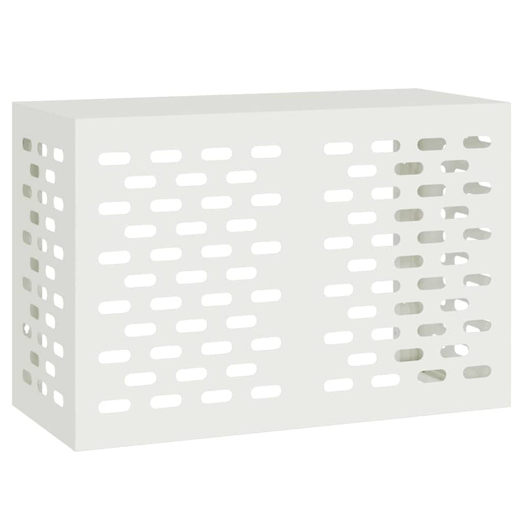 VidaXL Klimaanlagenabdeckung weiß 90 x 40 x 60 cm Stahl