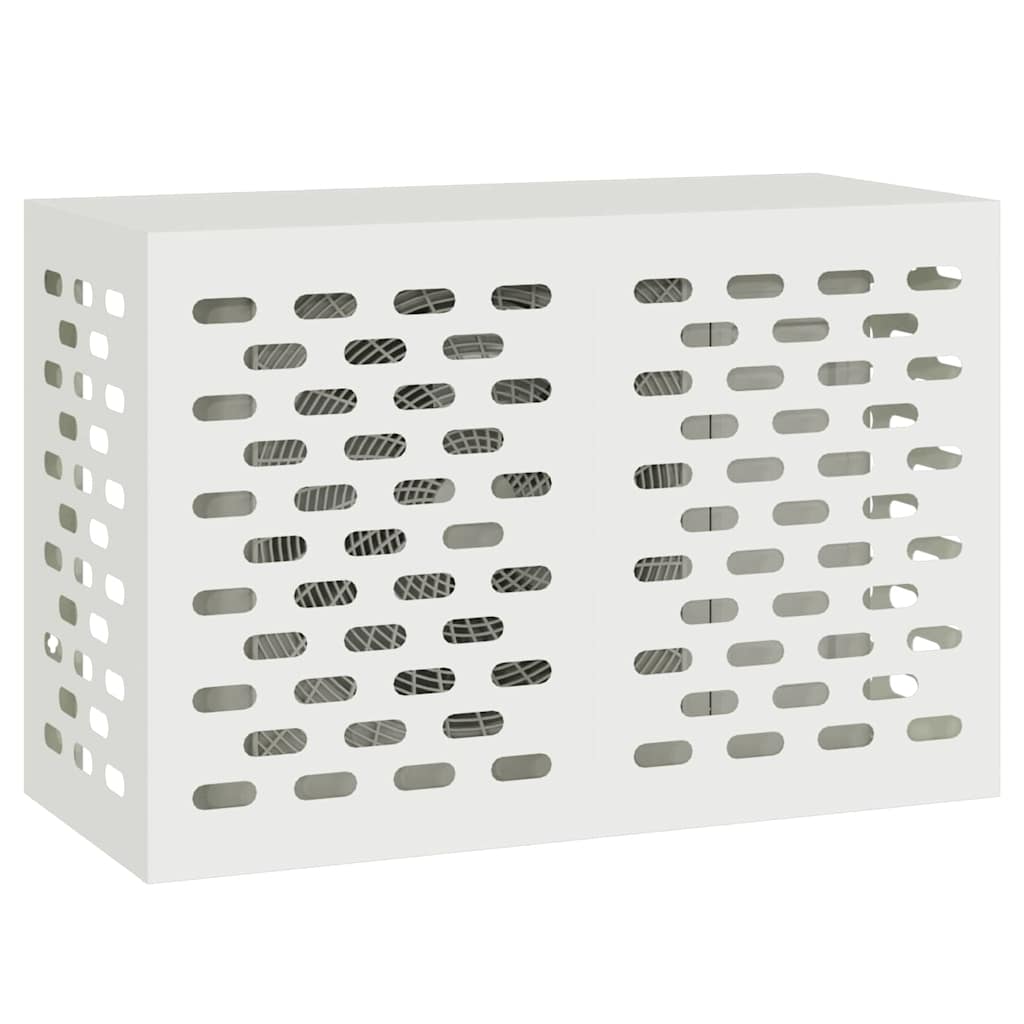 VidaXL Klimaanlagenabdeckung weiß 90 x 40 x 60 cm Stahl