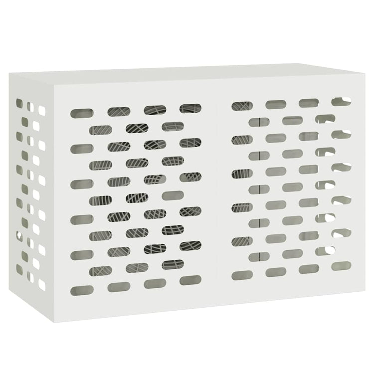 VidaXL Klimaanlagenabdeckung weiß 90 x 40 x 60 cm Stahl