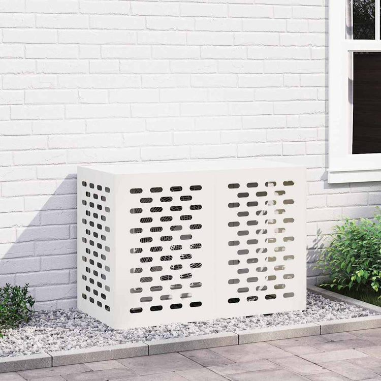 Vidaxx Klimaanlagenabdeckung weiß 100 x 50 x 70 cm Stahl