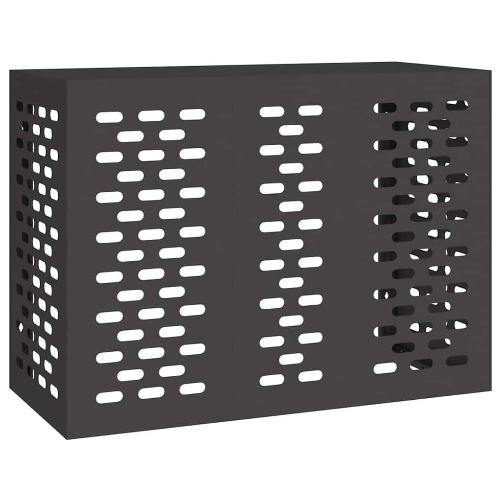 Vidaxx Klimaanlagenabdeckung schwarz 110 x 50 x 80 cm Stahl
