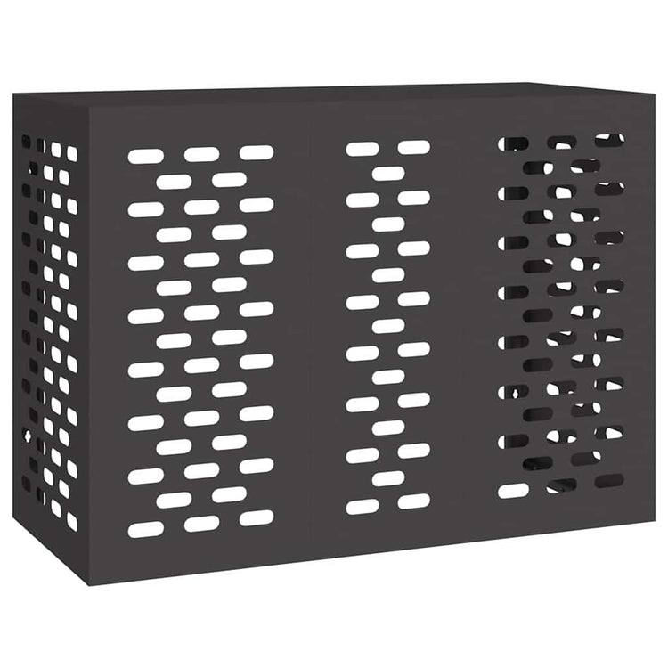 Vidaxx Klimaanlagenabdeckung schwarz 110 x 50 x 80 cm Stahl