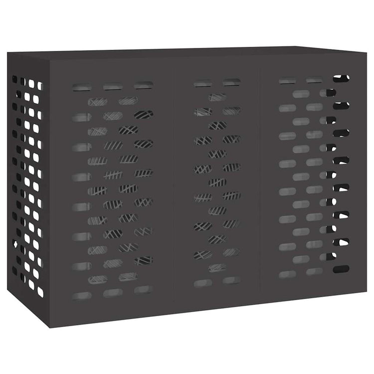 Vidaxx Klimaanlagenabdeckung schwarz 110 x 50 x 80 cm Stahl