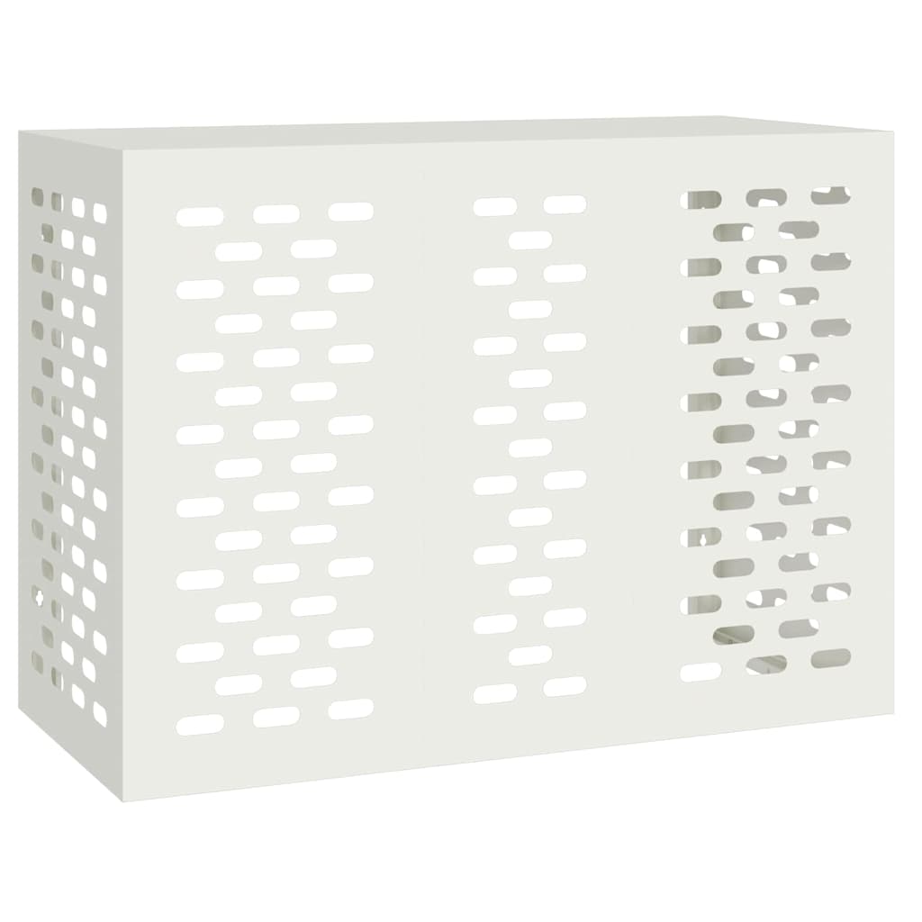 VidaXL Klimaanlagenabdeckung weiß 110 x 50 x 80 cm Stahl