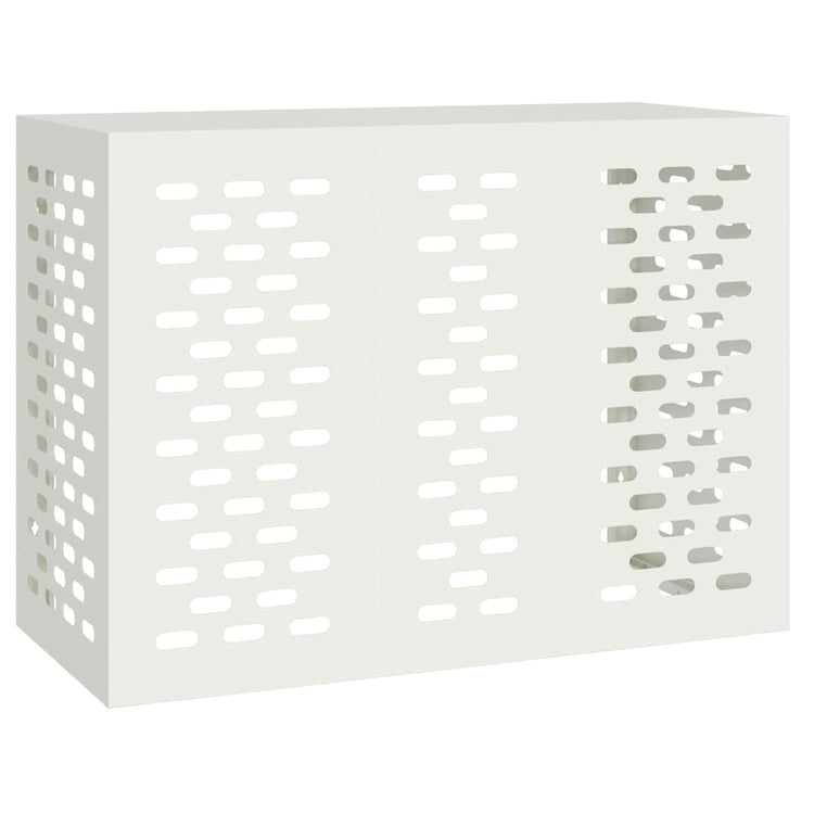 VidaXL Klimaanlagenabdeckung weiß 110 x 50 x 80 cm Stahl
