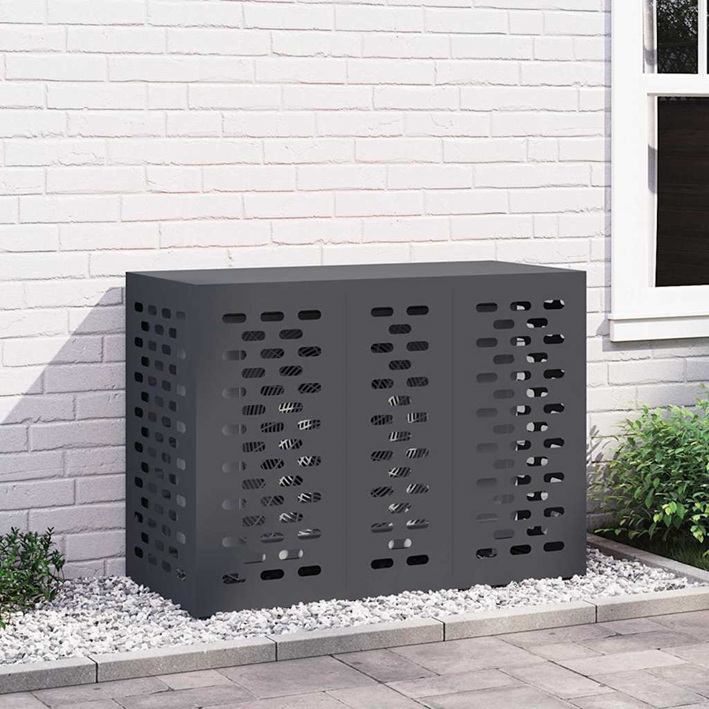 Vidaxxl Klimaanlagenabdeckung Anthrazit 110 x 50 x 80 cm Stahl