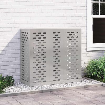 VidaXL Klimaanlagenabdeckung Silber 110 x 50 x 105 cm Edelstahl