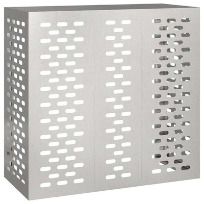 VidaXL Klimaanlagenabdeckung Silber 110 x 50 x 105 cm Edelstahl