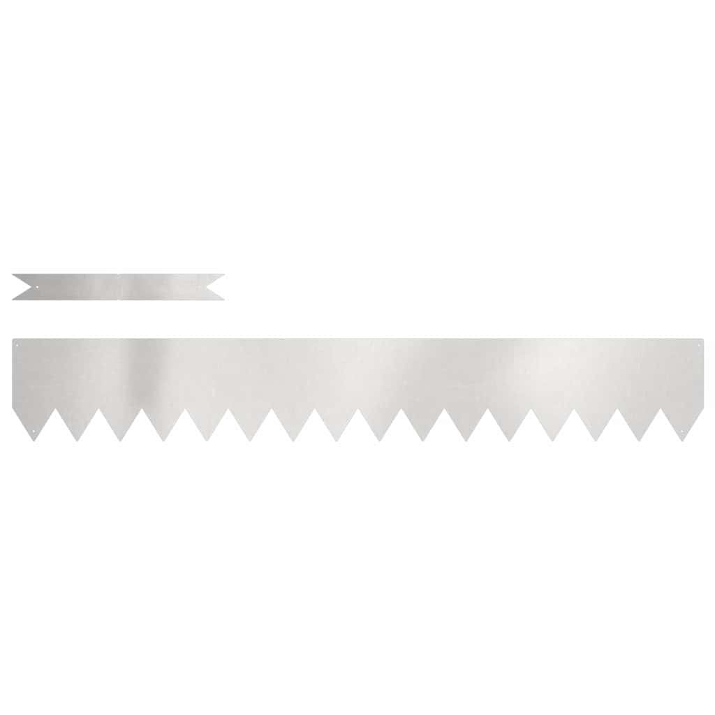 Vidaxxl Gartenkante 20 Stück Silber 100 x 0,05 x 20 cm Edelstahl