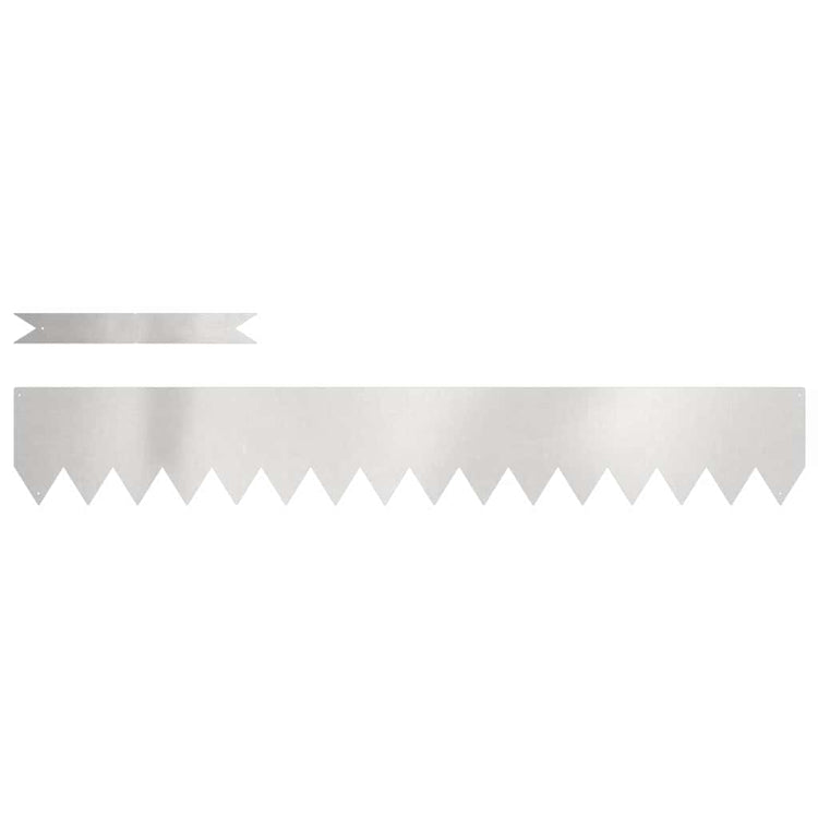 VidaXL Gartenkante 30 Stk. Silber 100 x 0,05 x 20 cm Edelstahl
