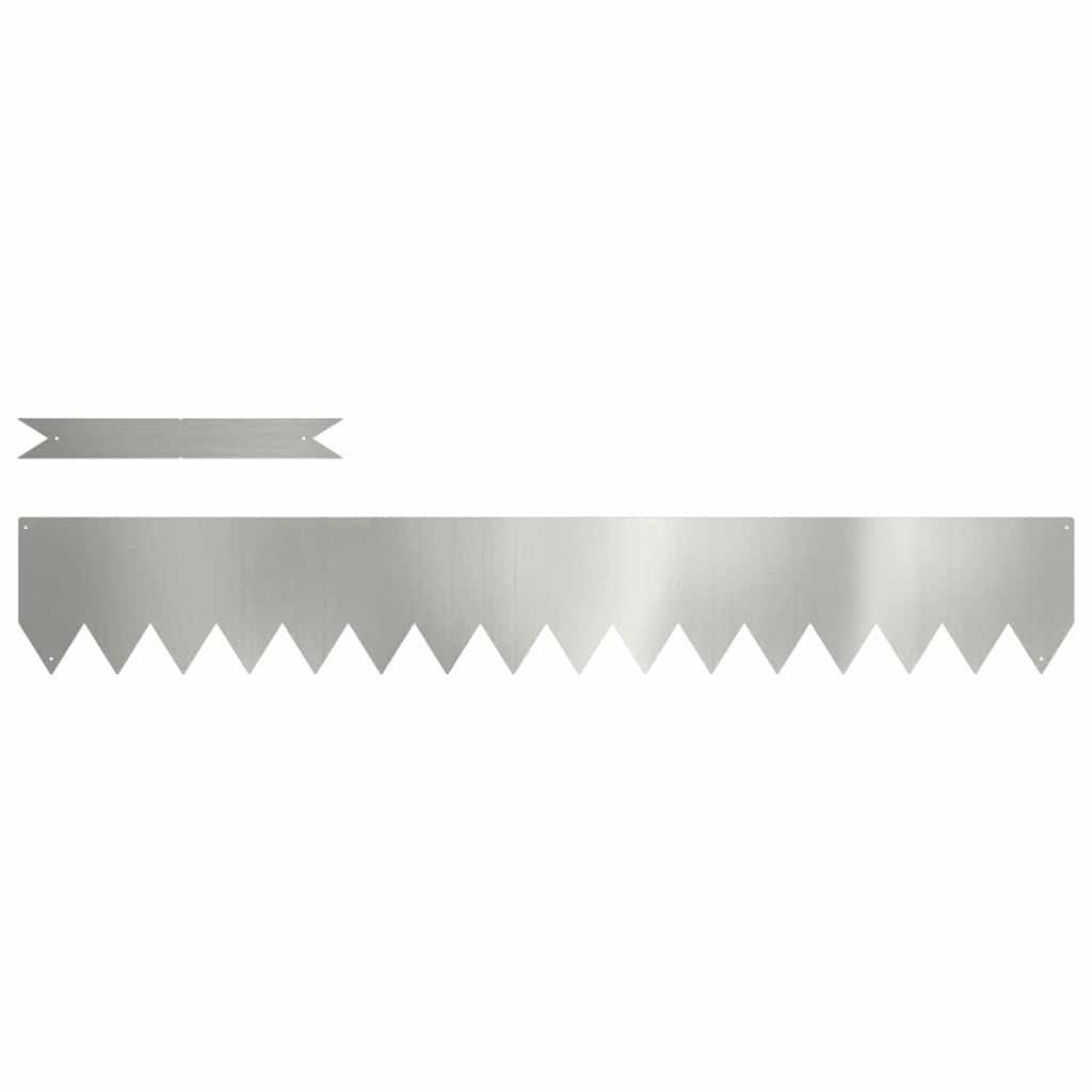 Vidaxl Gartenkante 30 Stück Silber 100 x 0,05 x 20 cm verzinkter Stahl