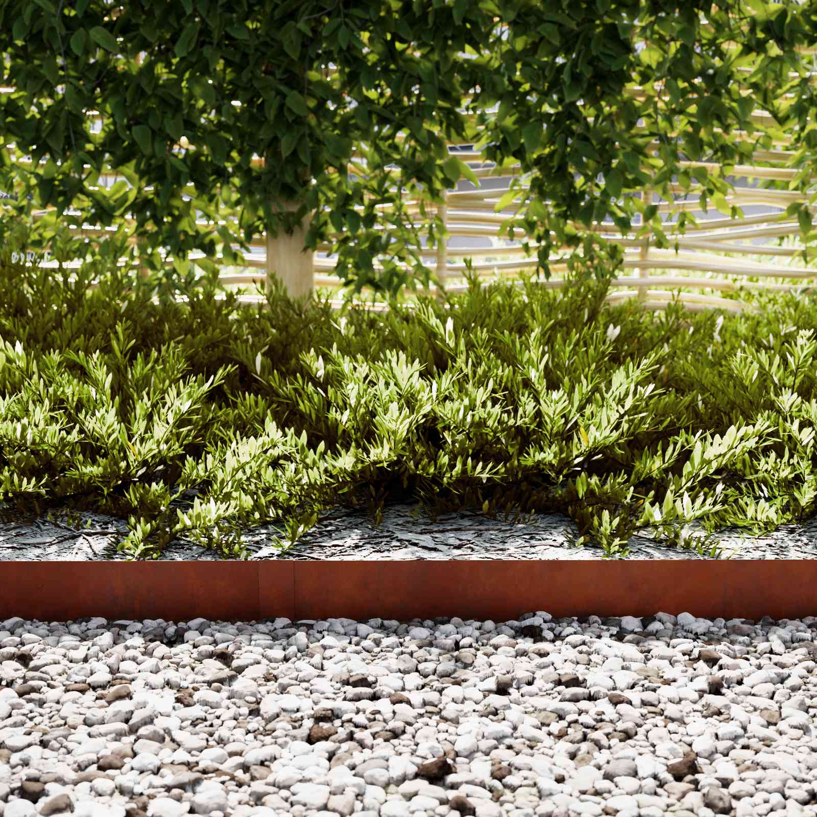 Vidaxl Gartenkante 30 Stück braun 100 x 0,05 x 20 cm Cortenstahl