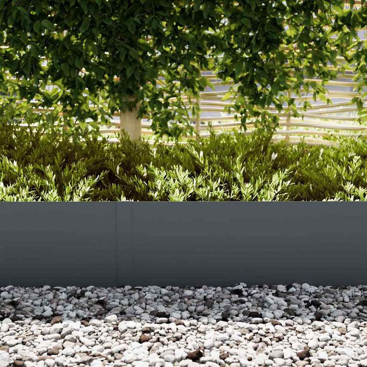 Vidaxl Gartenkante 20 Stück Anthrazit 100 x 0,05 x 20 cm kaltgewalzter Stahl