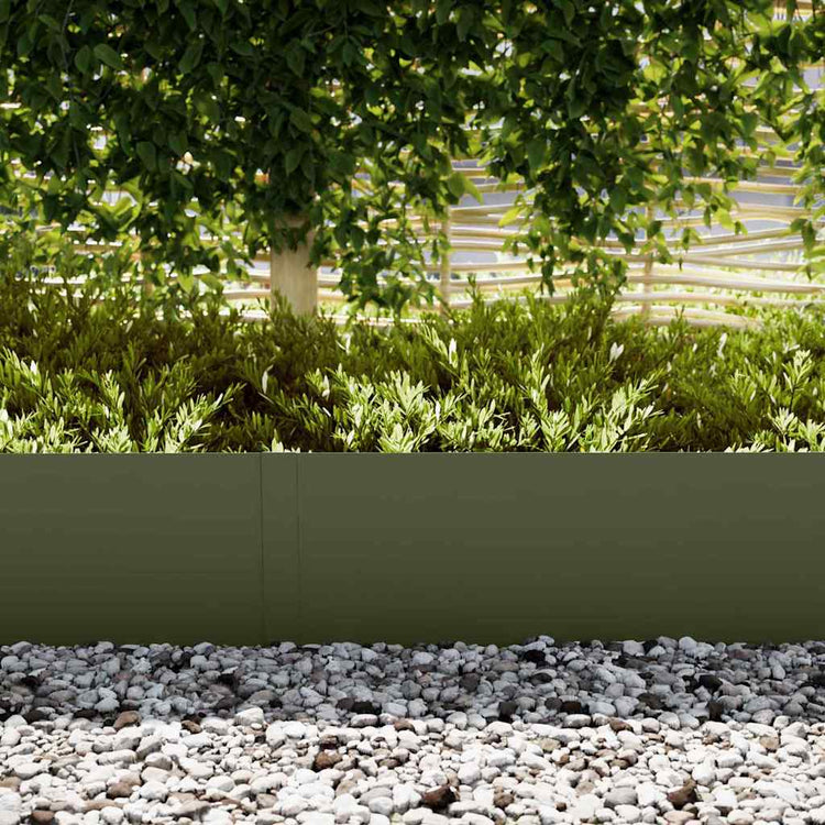 Vidaxl Gartenkante 10 Stück olivgrün 100 x 0,05 x 20 cm