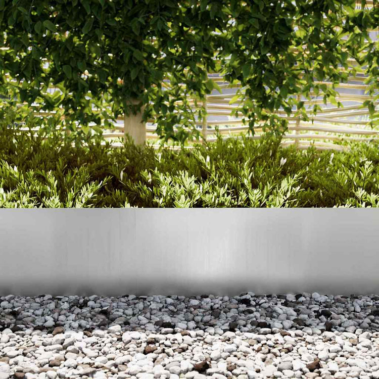 Vidaxl Gartenkante 10 Stück Silber 100 x 0,05 x 20 cm verzinkter Stahl