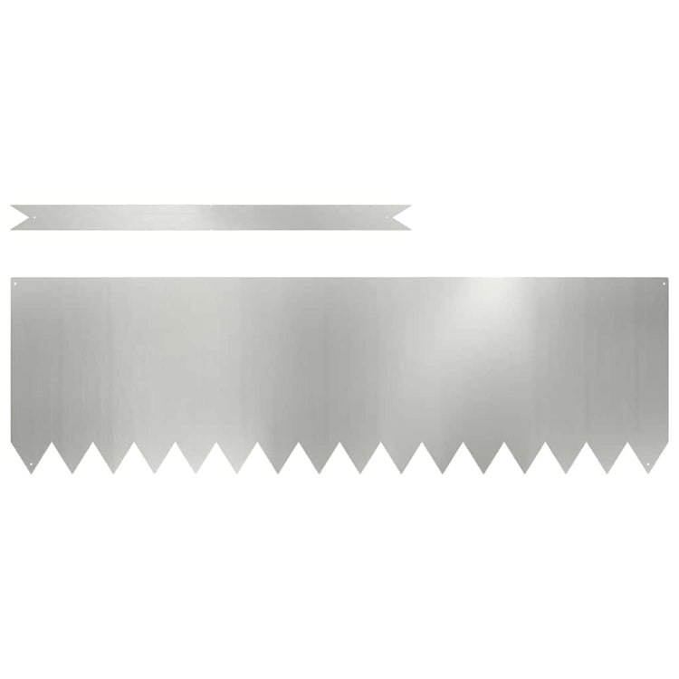 Vidaxl Gartenkante 20 Stück Silber 100 x 0,05 x 20 cm verzinkter Stahl