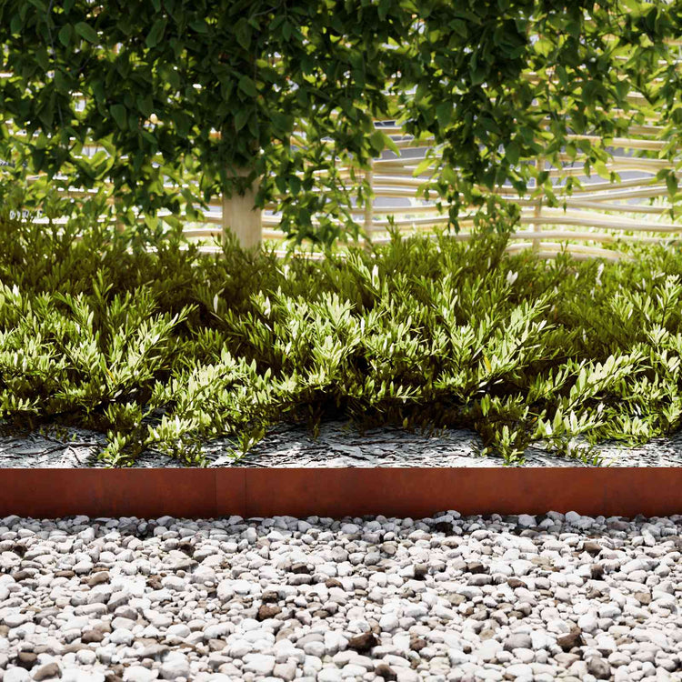 Vidaxl Gartenkante 10 Stück braun 100 x 0,05 x 20 cm Cortenstahl
