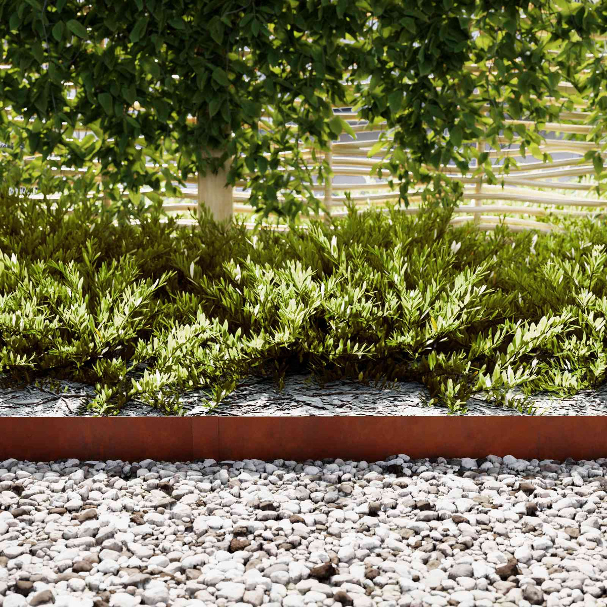 Vidaxl Gartenkante 20 Stück braun 100 x 0,05 x 20 cm Cortenstahl