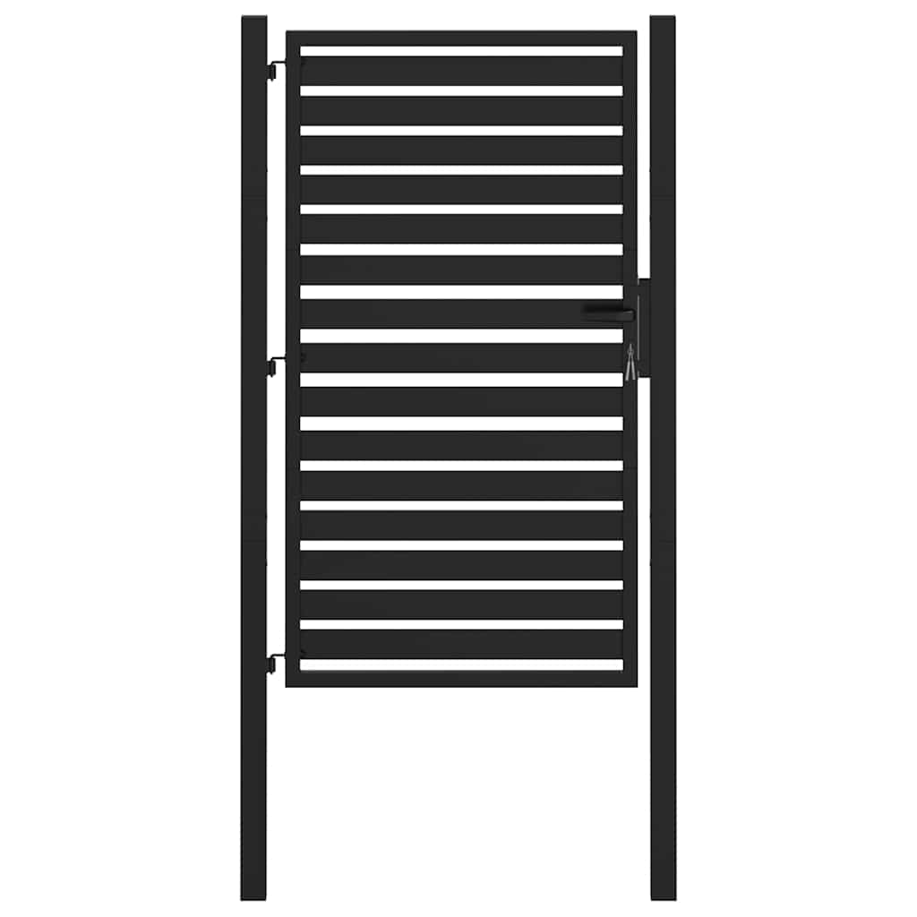 Vidaxx abschließbares Gartentor 100x150 cm Aluminium schwarz