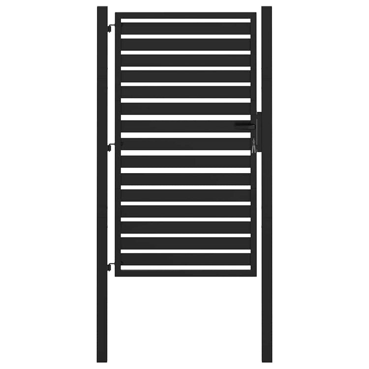 Vidaxx abschließbares Gartentor 100x150 cm Aluminium schwarz