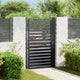 Vidaxx abschließbares Gartentor 100x150 cm Aluminium schwarz