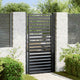 Vidaxx abschließbares Gartentor 100x180 cm Aluminium schwarz