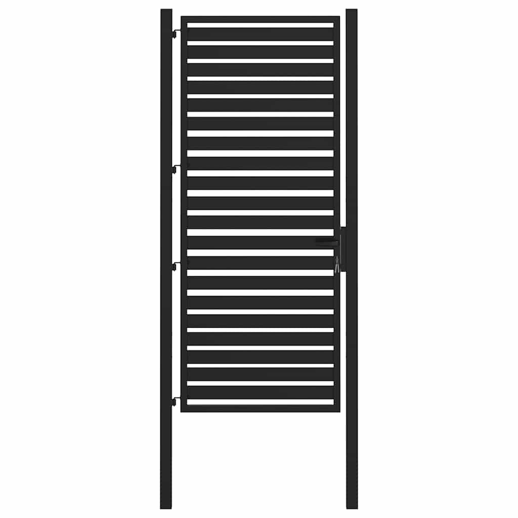 Vidaxx abschließbares Gartentor 100x200 cm Aluminium schwarz