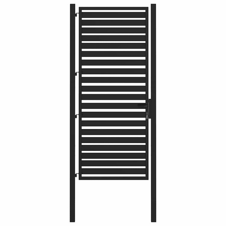 Vidaxx abschließbares Gartentor 100x200 cm Aluminium schwarz