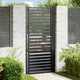 Vidaxx abschließbares Gartentor 100x200 cm Aluminium schwarz