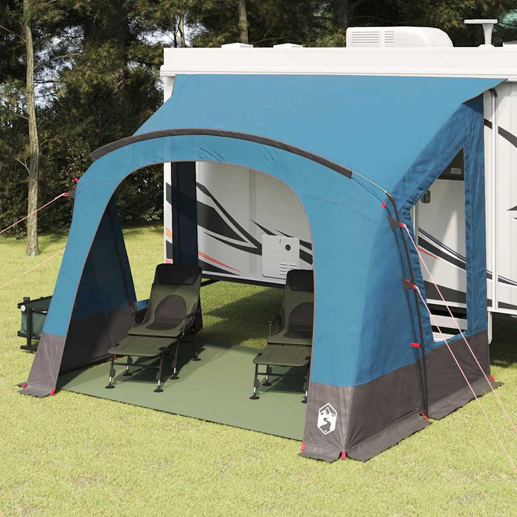 Vidaxx Wohnwagenzelt mit Dach mit Stauraum Blau 252 x 245 x 245 cm