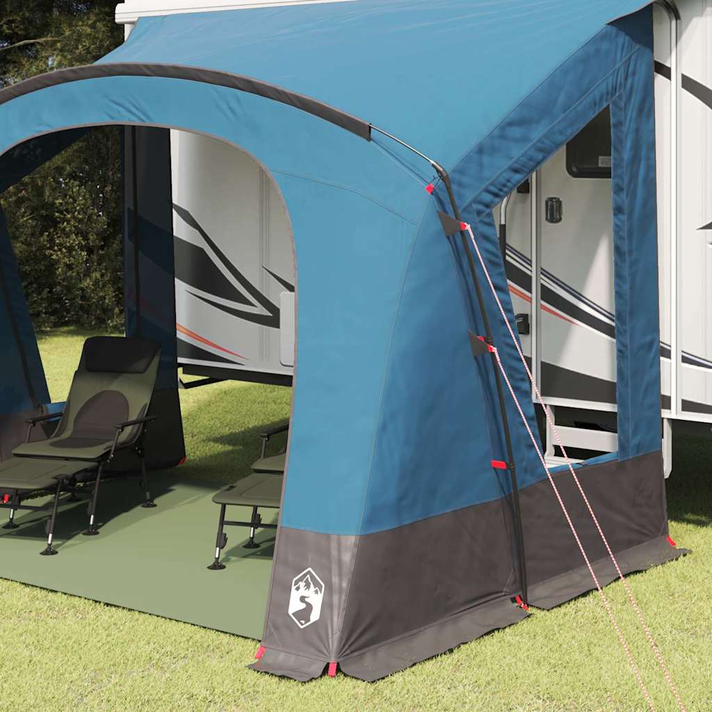 Vidaxx Wohnwagenzelt mit Dach mit Stauraum Blau 252 x 245 x 245 cm