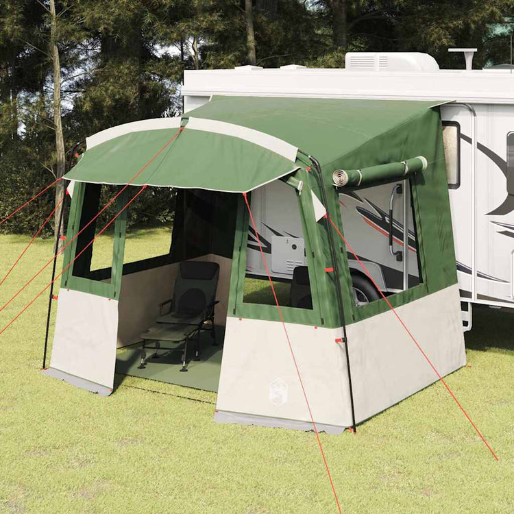 Vidaxx Heckklappenzelt für Wohnwagen mit Gründach 352 x 250 x 240 cm