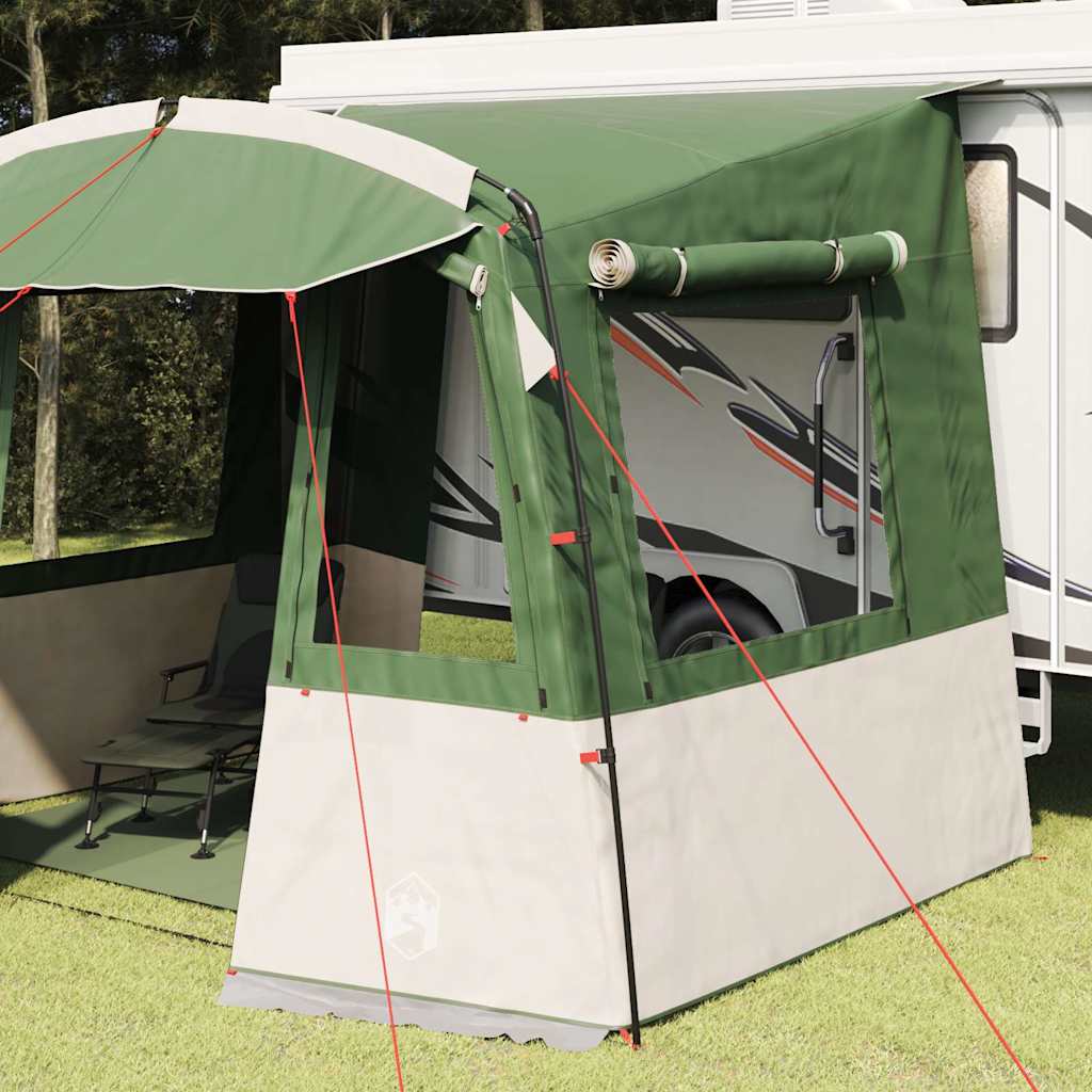 Vidaxx Heckklappenzelt für Wohnwagen mit Gründach 352 x 250 x 240 cm