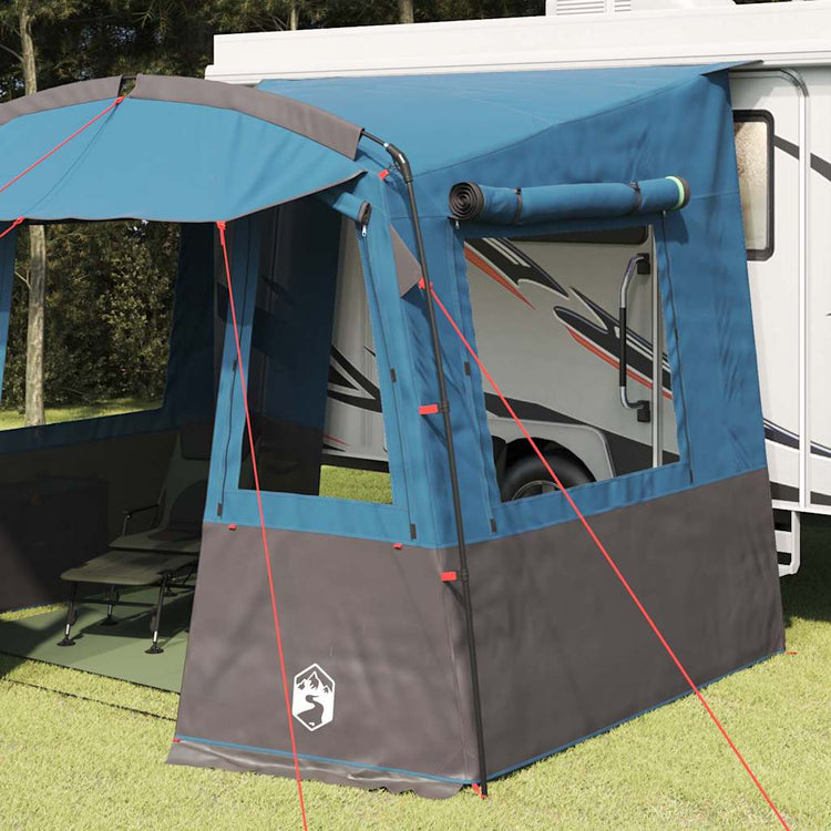 Vidaxx Heckklappenzelt für Wohnwagen mit blauem Dach 352 x 250 x 240 cm