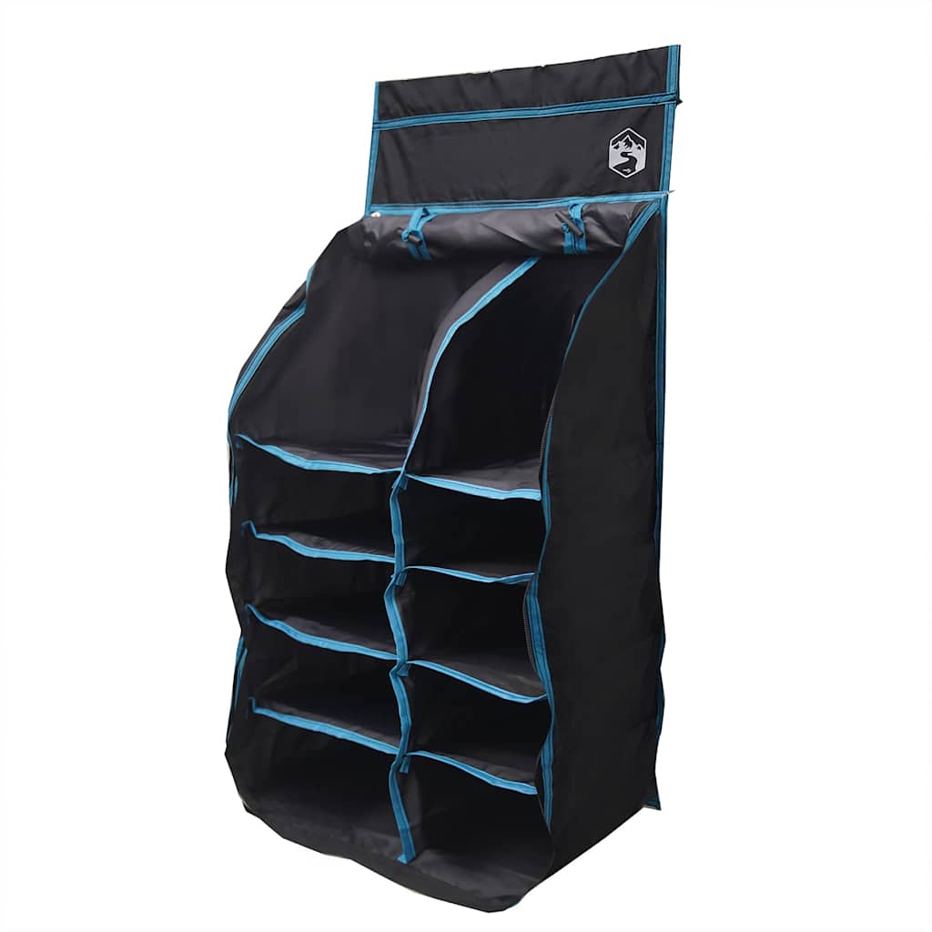 Vidaxx Hängezelt-Organizer 10 Fächer Schwarz 40,5 x 25 x 80 cm