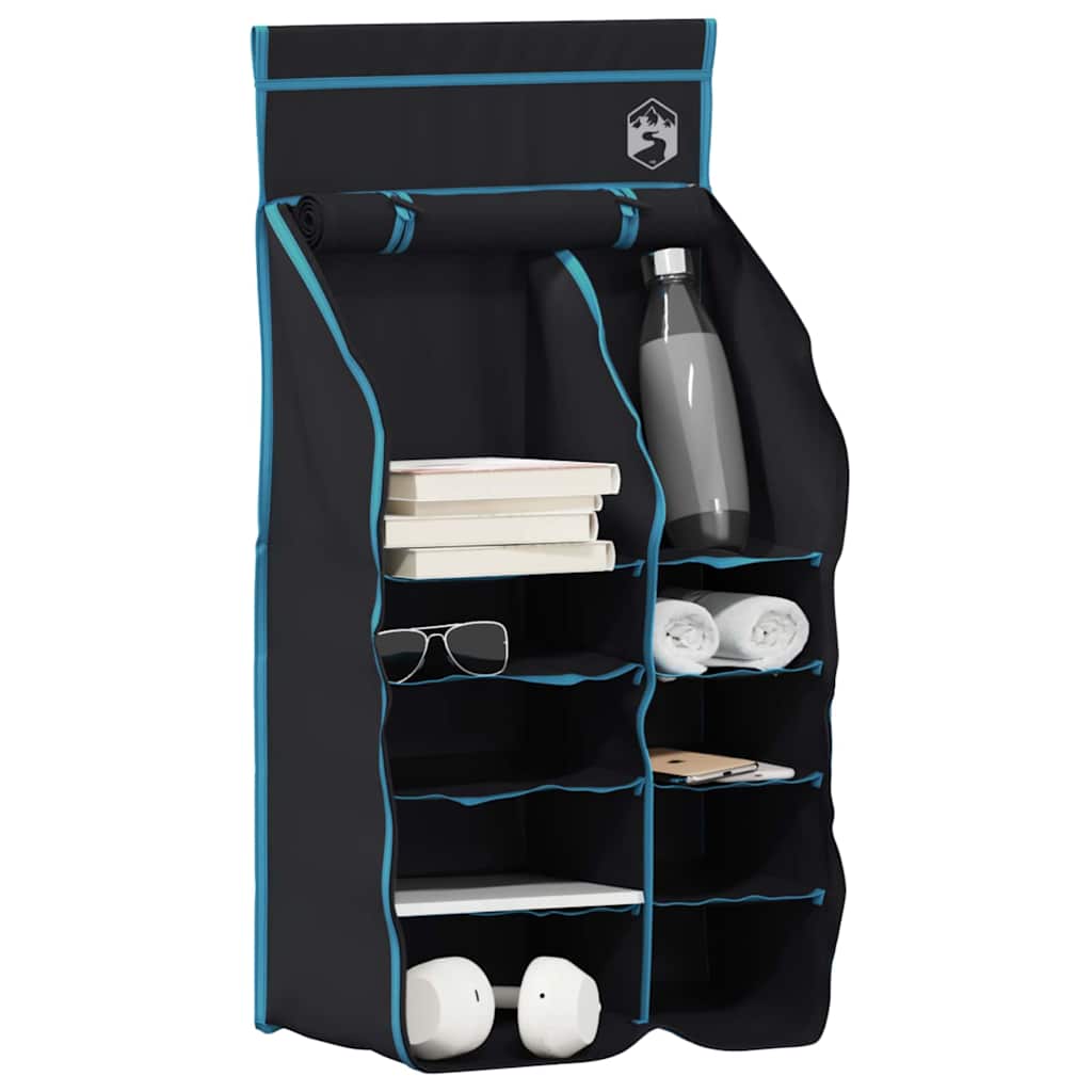 Vidaxx Hängezelt-Organizer 10 Fächer Schwarz 40,5 x 25 x 80 cm
