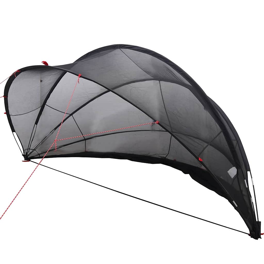 Vidaxl Poolüberdachung schwarz 336 x 322 x 160 cm 185t Polyester mit PU-Beschichtung