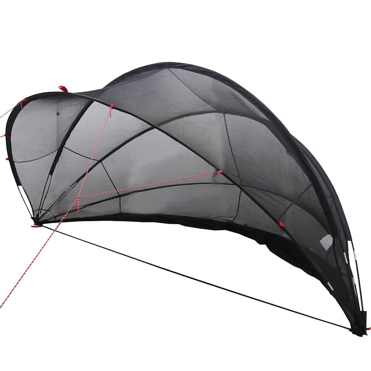 Vidaxl Poolüberdachung schwarz 336 x 322 x 160 cm 185t Polyester mit PU-Beschichtung
