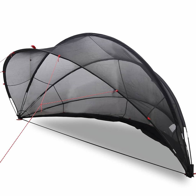 Vidaxl Poolüberdachung schwarz 336 x 322 x 160 cm 185t Polyester mit PU-Beschichtung
