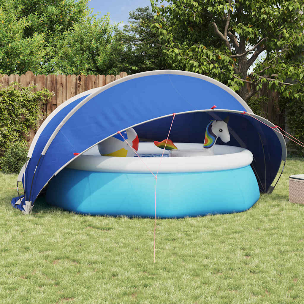 Vidaxl Poolüberdachung grün 405 x 405 x 192 cm 185t Polyester mit PU-Beschichtung