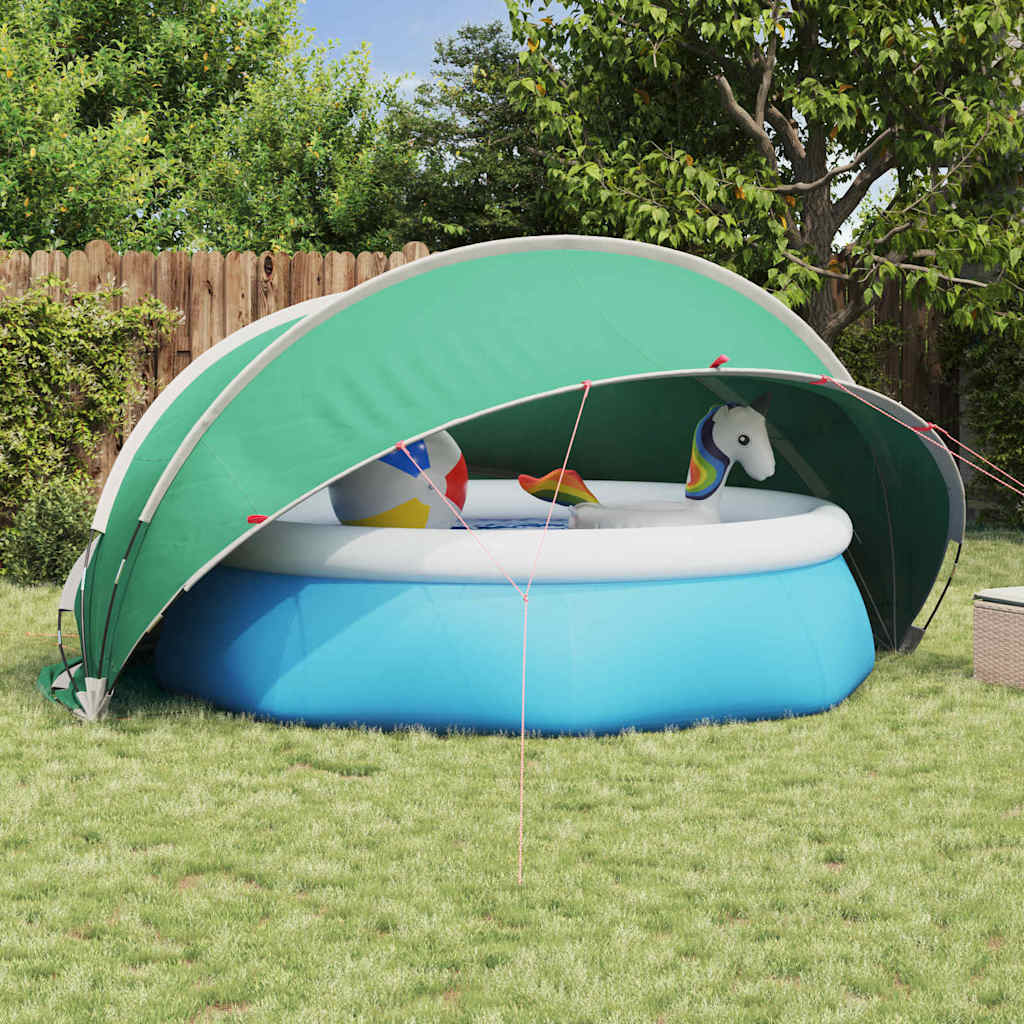 Vidaxl Poolüberdachung blau 405 x 405 x 192 cm 185t Polyester mit PU-Beschichtung